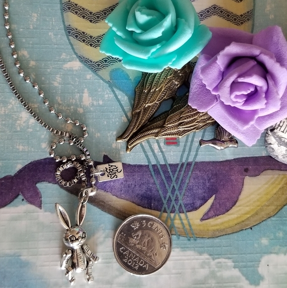 **3/$30* Poseable Rabbit necklace🐇💜 - Picture 3 of 4